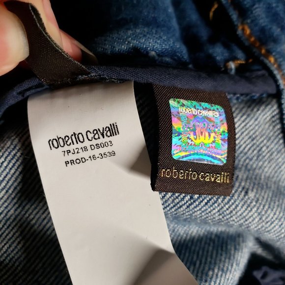 Roberto Cavalli Jeans Womens Sz IT-44 US-8 Regular Straight Leg Medium Wash NWT - Picture 11 of 12